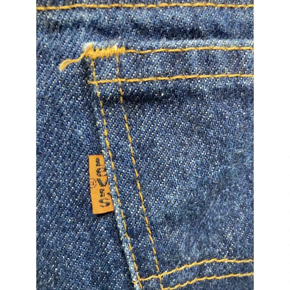 VTG LEVI 317 Bootcut Jeans Mens Size 42x30 Orange Tab Made in USA (Actual 40x29)